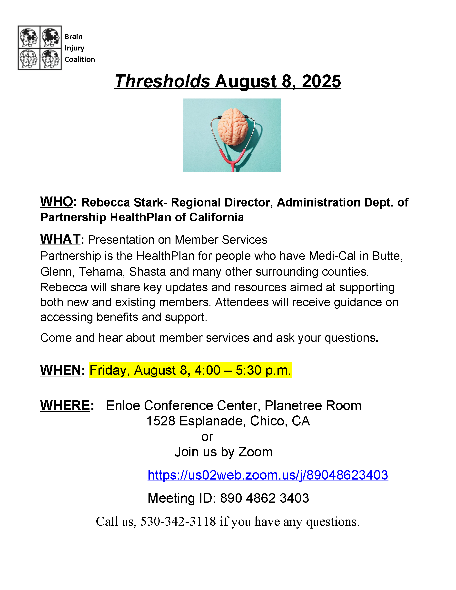 June Thresholds Event Flyer